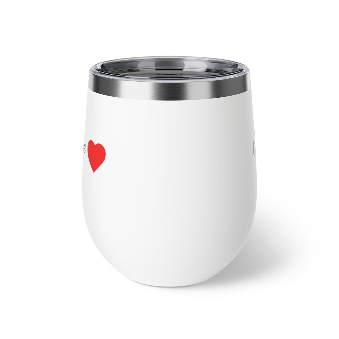 Insulated Wine Tumbler — “Coffee is My Love Language” Red 12oz