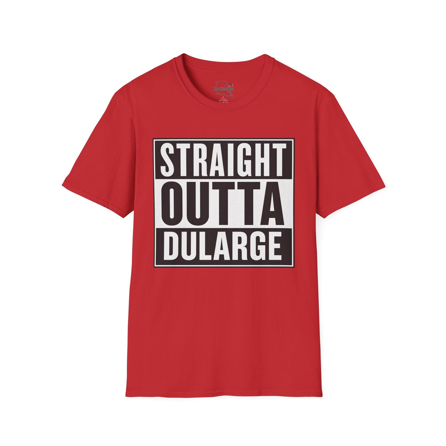 Straight Outta Dularge Unisex Softstyle T-Shirt, Casual Wear, Gift for Him/Her, Streetwear, Trendy Graphic Tee