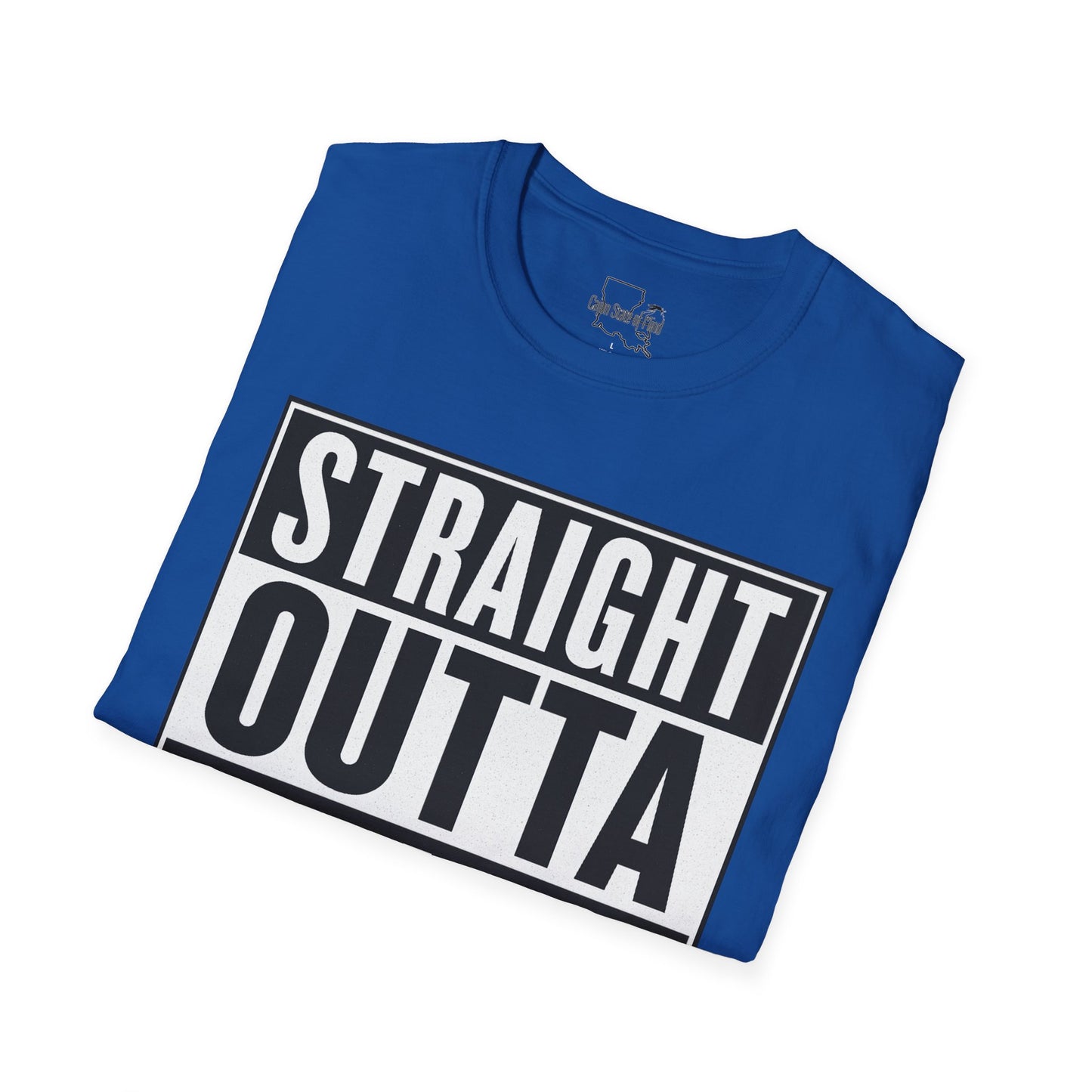 Straight Outta Dularge Unisex Softstyle T-Shirt, Casual Wear, Gift for Him/Her, Streetwear, Trendy Graphic Tee