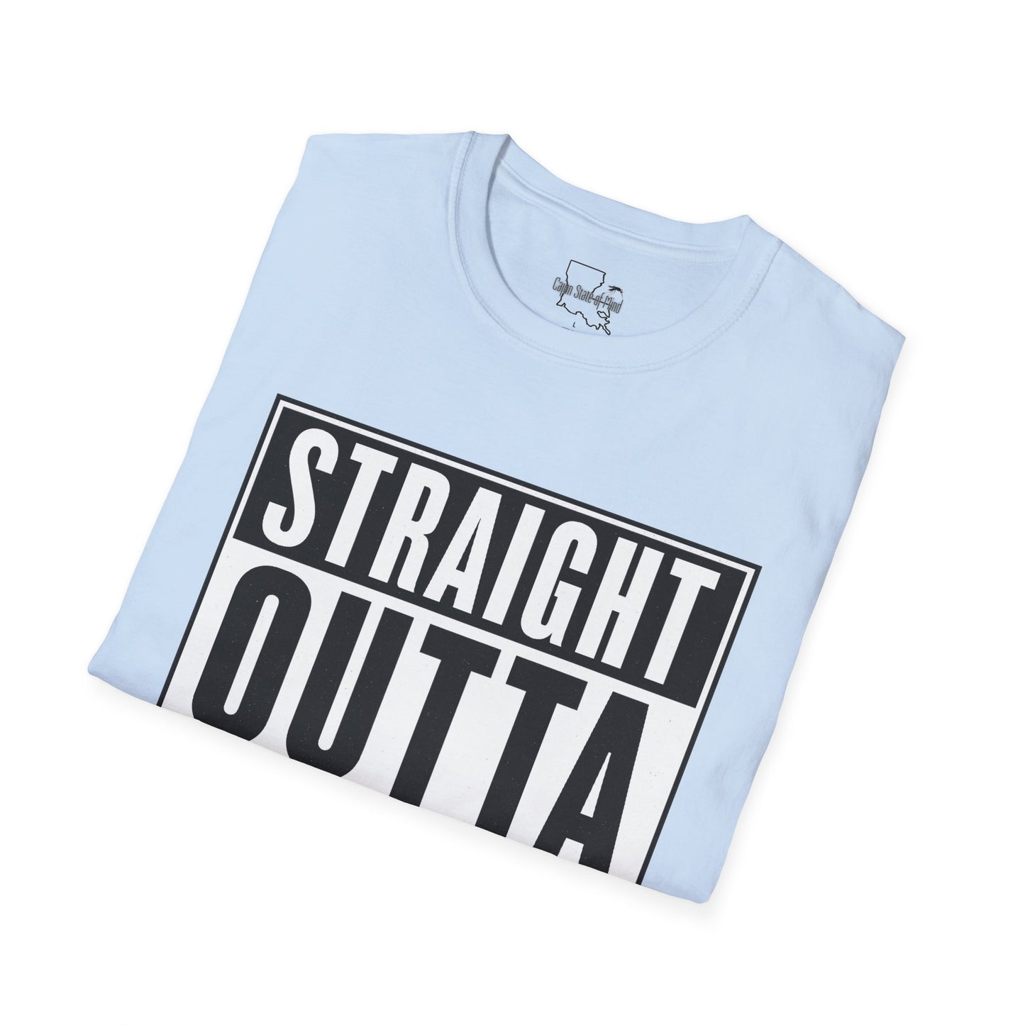 Straight Outta Dulac Unisex Softstyle T-Shirt, Funny Graphic Tee, Casual Wear, Gift for Friends, Birthday, Holiday