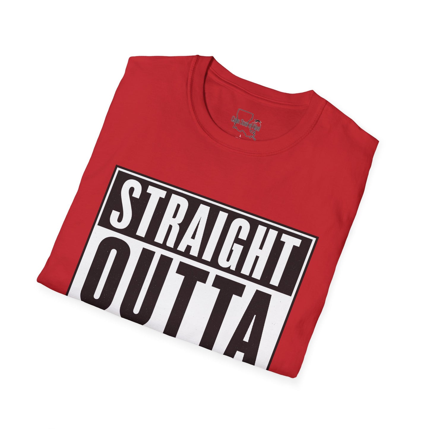 Straight Outta Dulac Unisex Softstyle T-Shirt, Funny Graphic Tee, Casual Wear, Gift for Friends, Birthday, Holiday