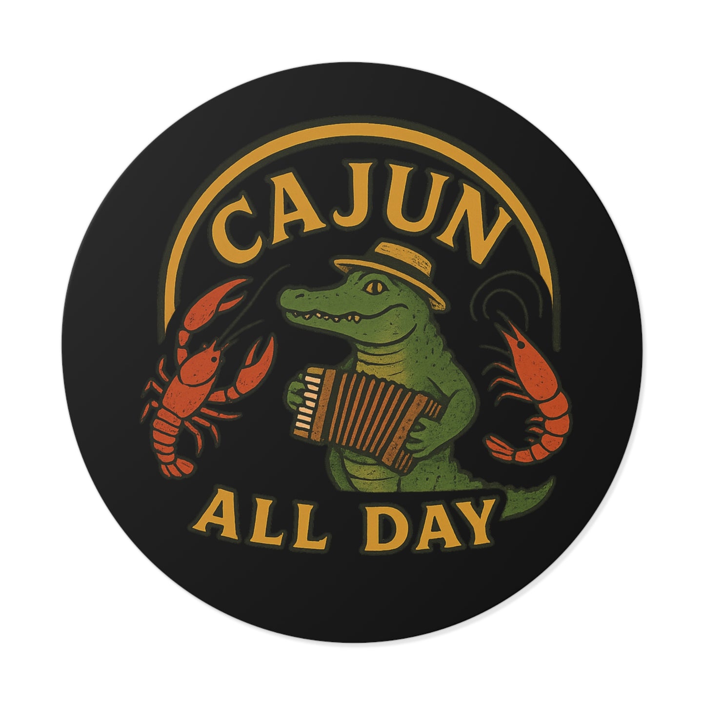 Cajun All Day Vinyl Stickers - Fun Decor, Louisiana Pride, Gift for Foodie, Party Favor, Customizable Stickers