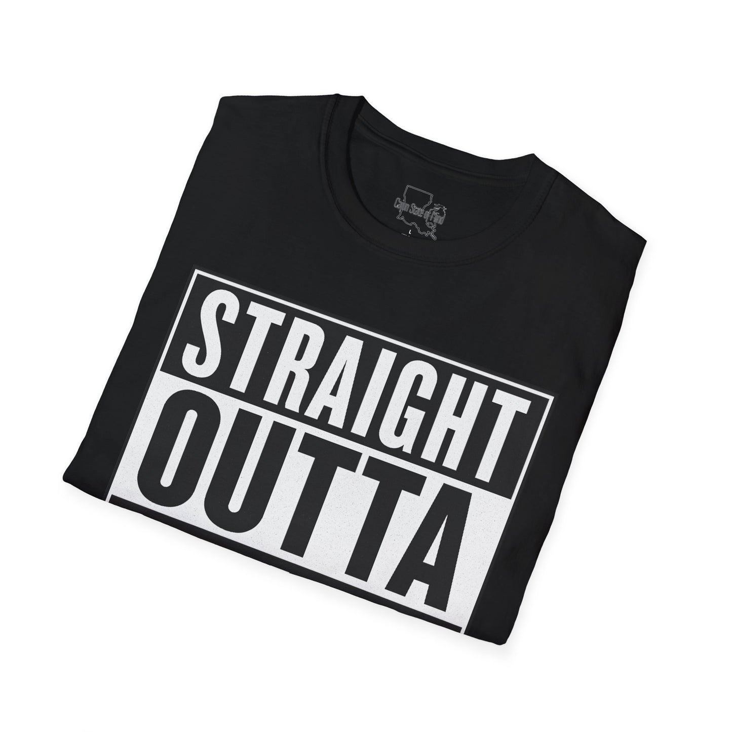 Straight Outta Dularge Unisex Softstyle T-Shirt, Casual Wear, Gift for Him/Her, Streetwear, Trendy Graphic Tee