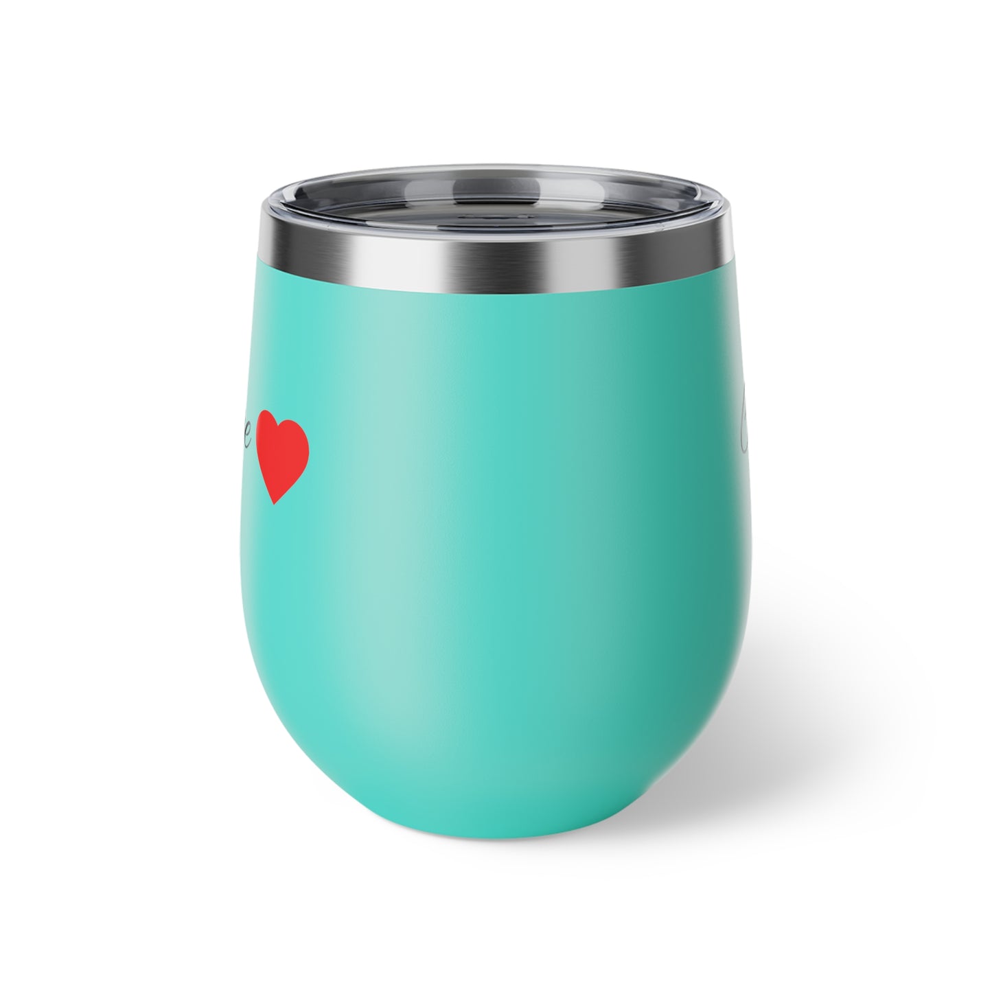 Insulated Wine Tumbler — “Coffee is My Love Language” Red 12oz
