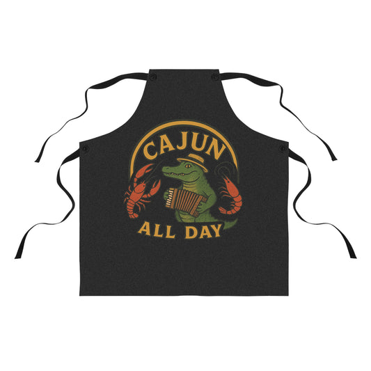 Cajun Cooking Apron | All Day Fun | Perfect Gift for Chefs, Foodies, Cooking Enthusiasts, Festivals, Birthdays
