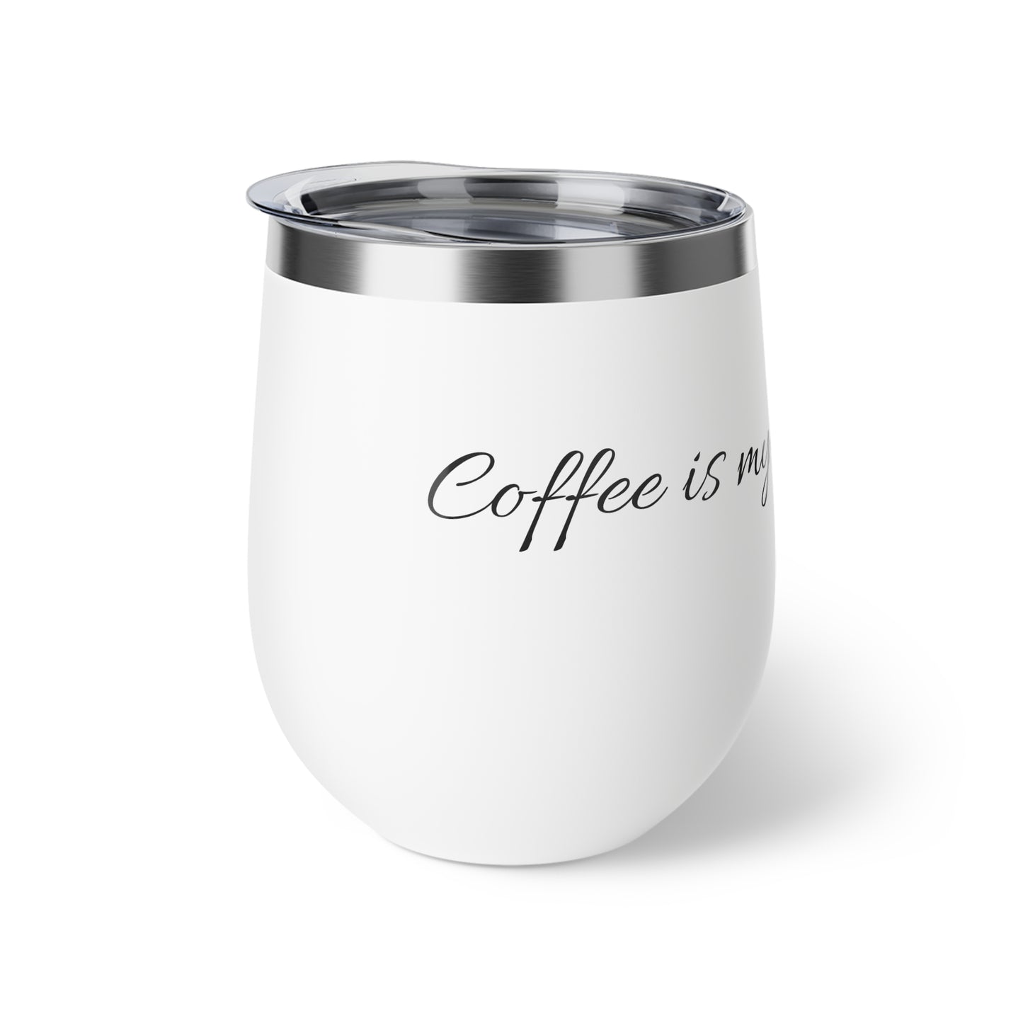 Insulated Wine Tumbler — “Coffee is My Love Language” Red 12oz
