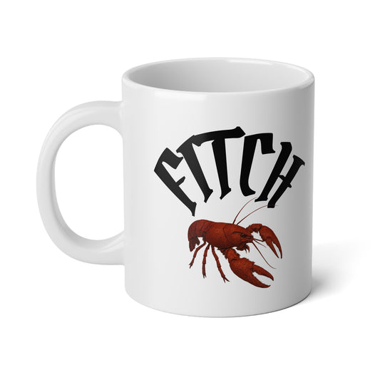 20oz Jumbo Coffee Mug — 'Fitch' crawfish mug