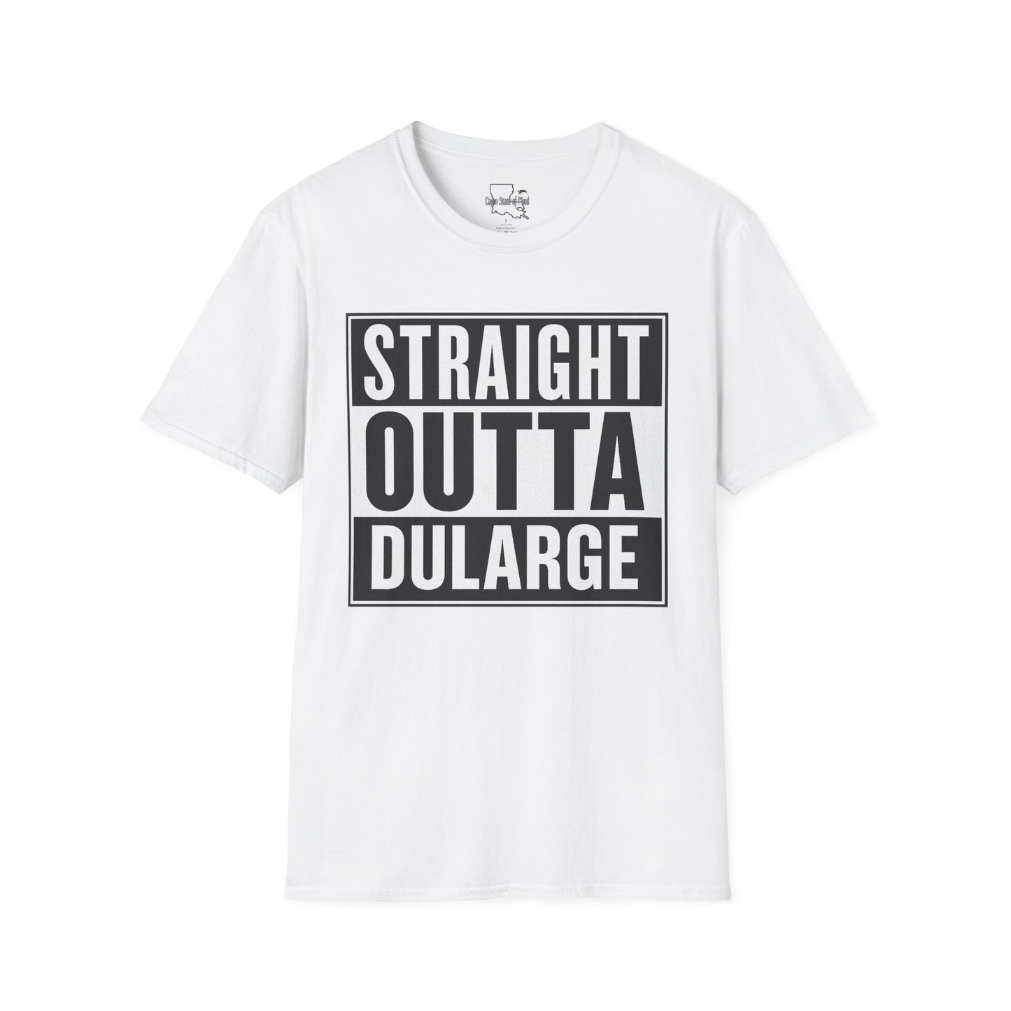 Straight Outta Dularge Unisex Softstyle T-Shirt, Casual Wear, Gift for Him/Her, Streetwear, Trendy Graphic Tee