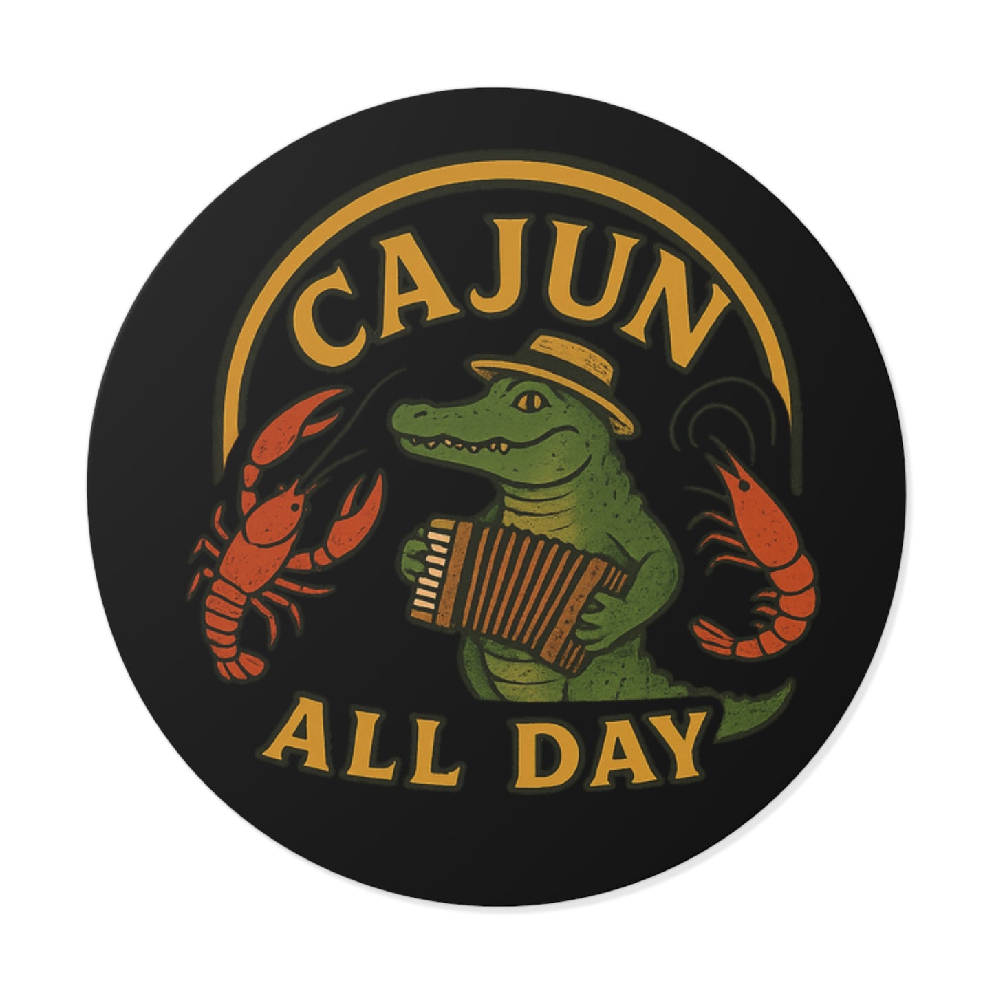 Cajun All Day Vinyl Stickers - Fun Decor, Louisiana Pride, Gift for Foodie, Party Favor, Customizable Stickers