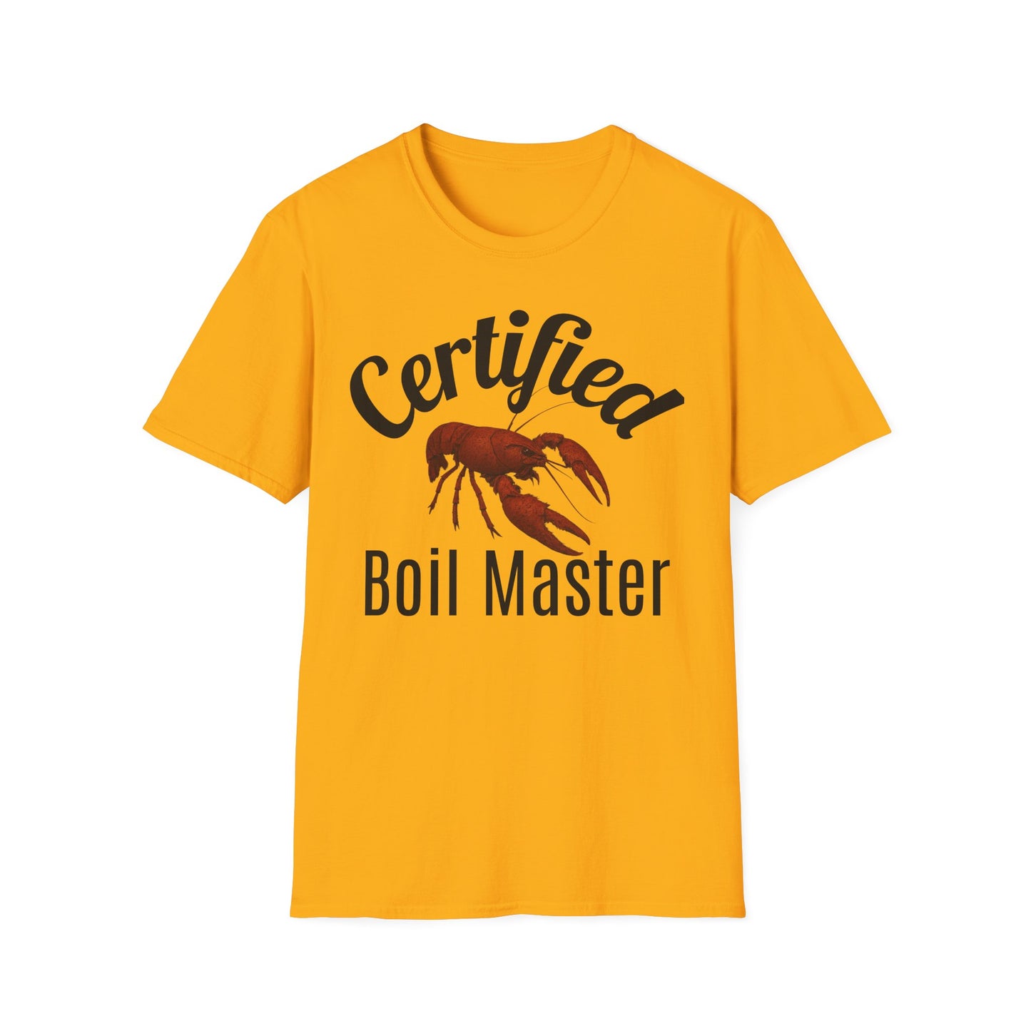 Certified Boil Master T-Shirt — Cajun Crawfish Boil Cooking Tee