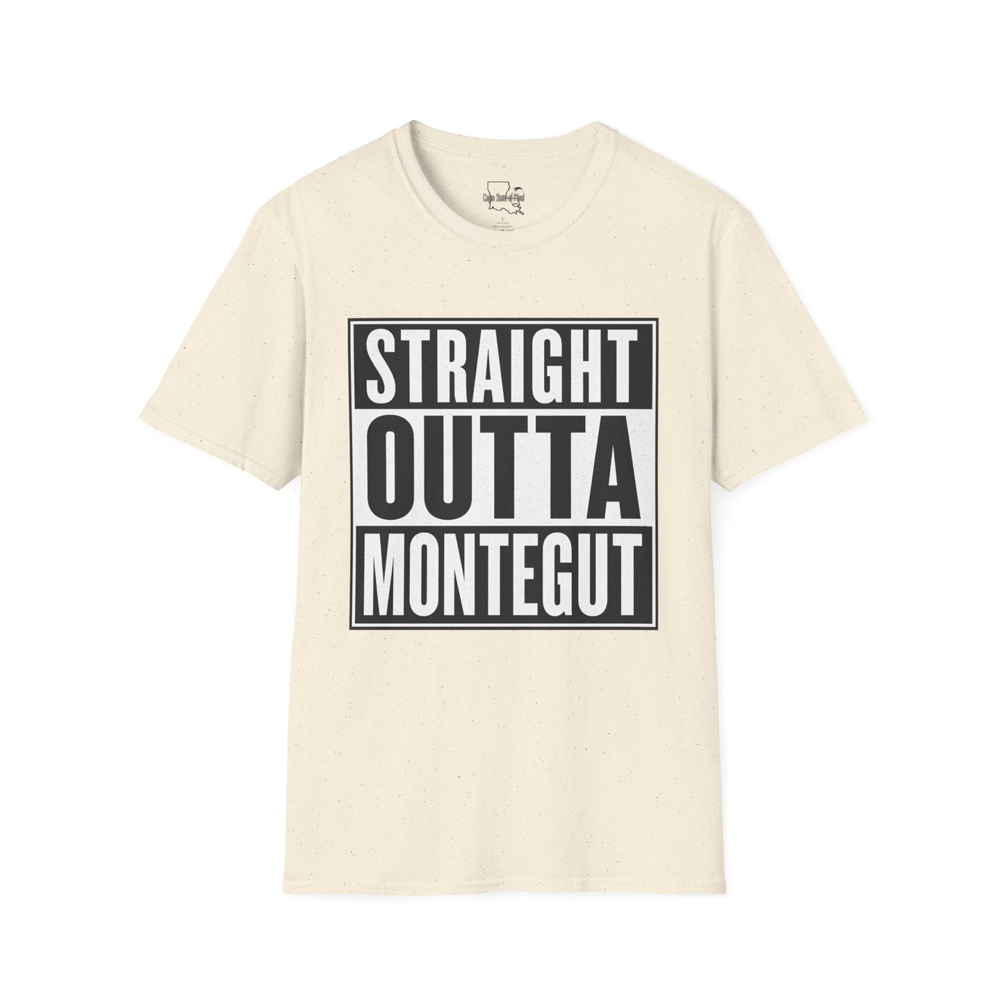 Straight Outta Montegut Unisex T-Shirt | Cool Casual Wear, Gift for Friends, Streetwear, Fun Statement Tee, Everyday Comfort