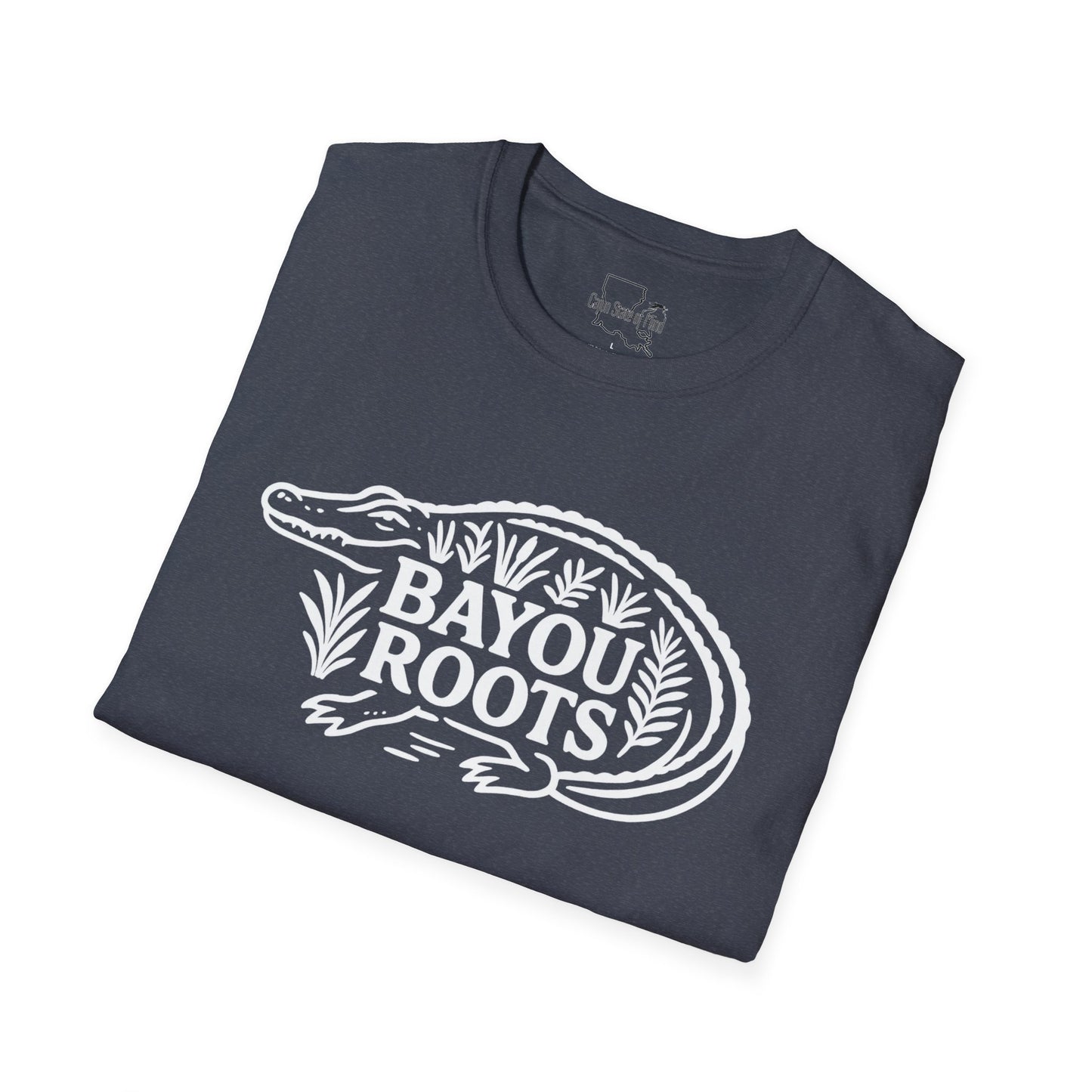 Bayou Roots Unisex Softstyle T-Shirt - Casual Wear, Gift for Nature Lovers, Louisiana Style Tee, Outdoorsy Apparel, Eco-Friendly Fashion
