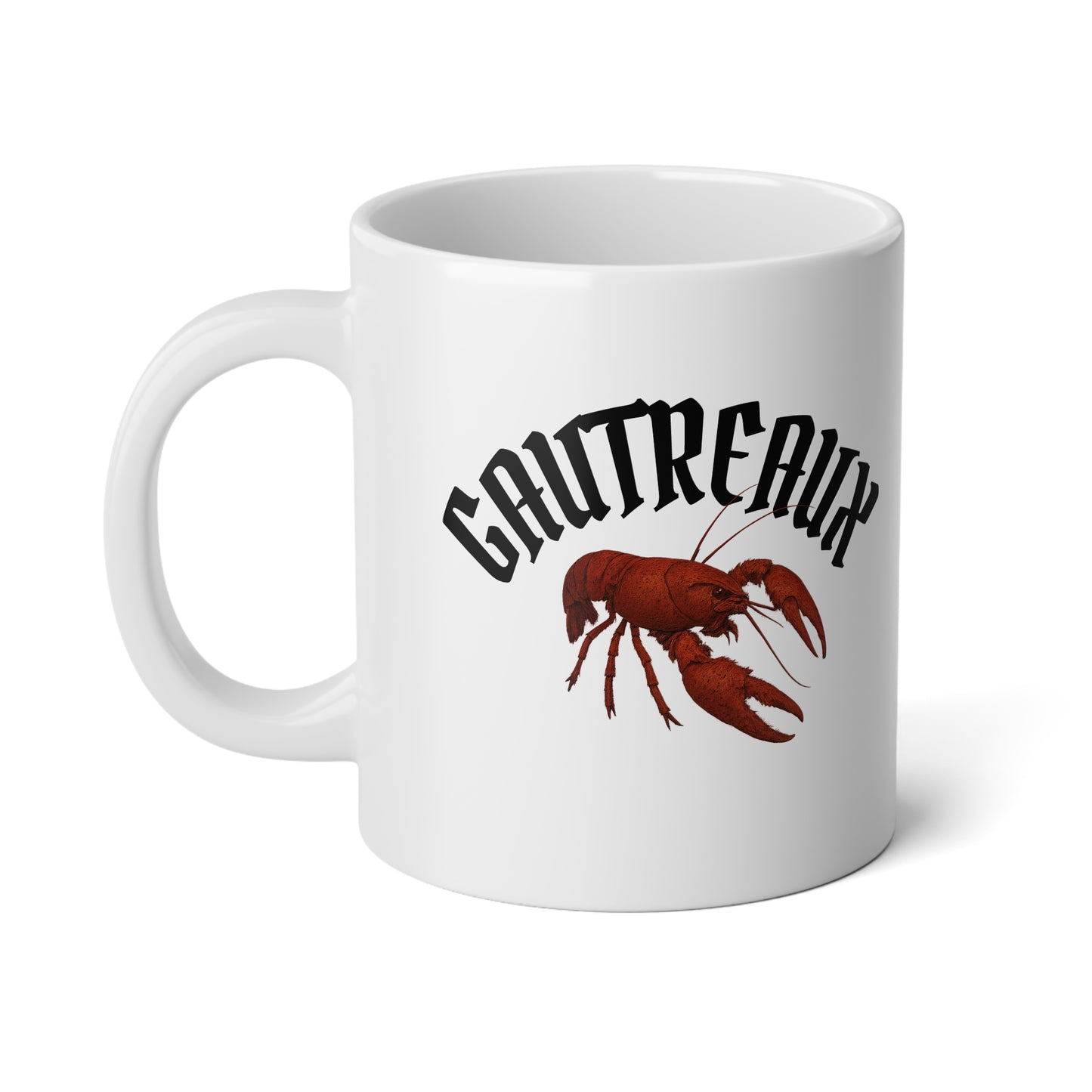 20oz Jumbo Coffee Mug — 'Gautreaux' crawfish mug