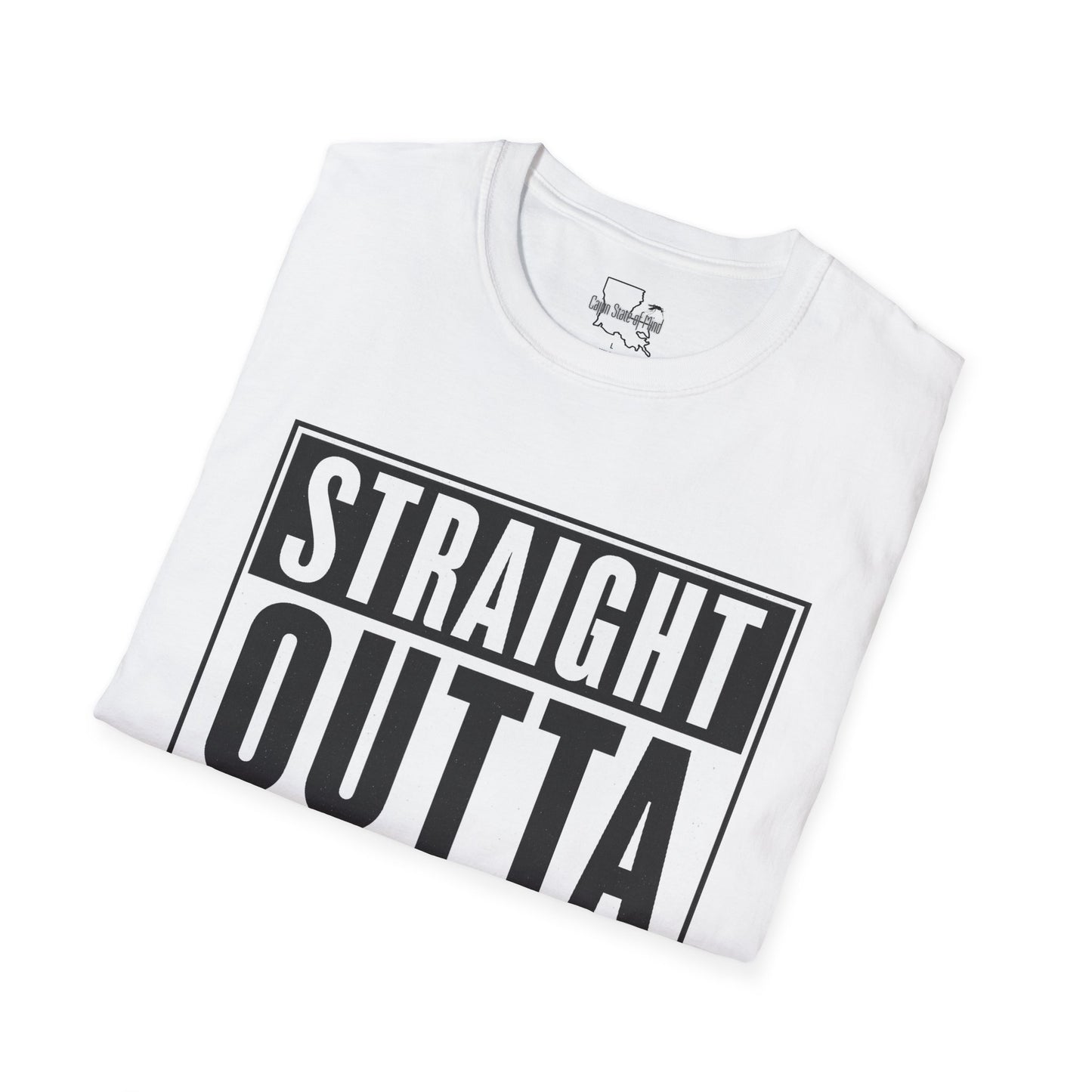 Straight Outta Dulac Unisex Softstyle T-Shirt, Funny Graphic Tee, Casual Wear, Gift for Friends, Birthday, Holiday