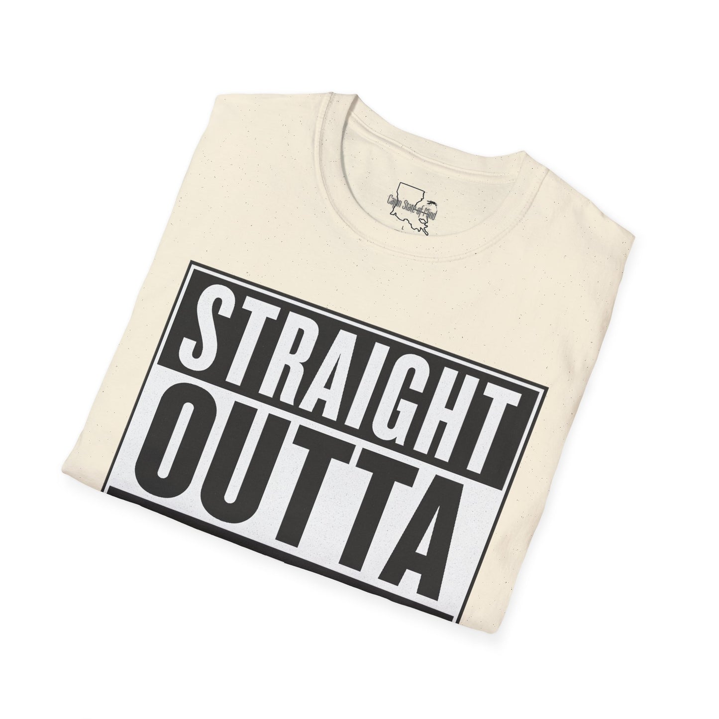 Straight Outta Dularge Unisex Softstyle T-Shirt, Casual Wear, Gift for Him/Her, Streetwear, Trendy Graphic Tee