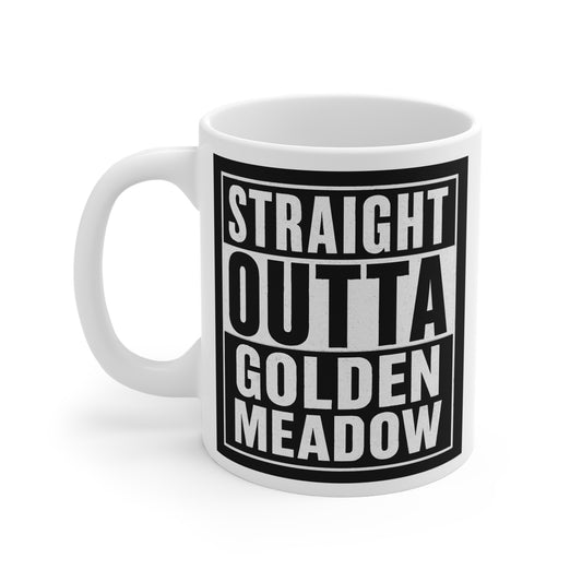 Straight Outta Golden Meadow Mug | Fun Coffee Cup | Gift for Friends & Family | Housewarming | Personalized Drinkware | Unique Home Decor