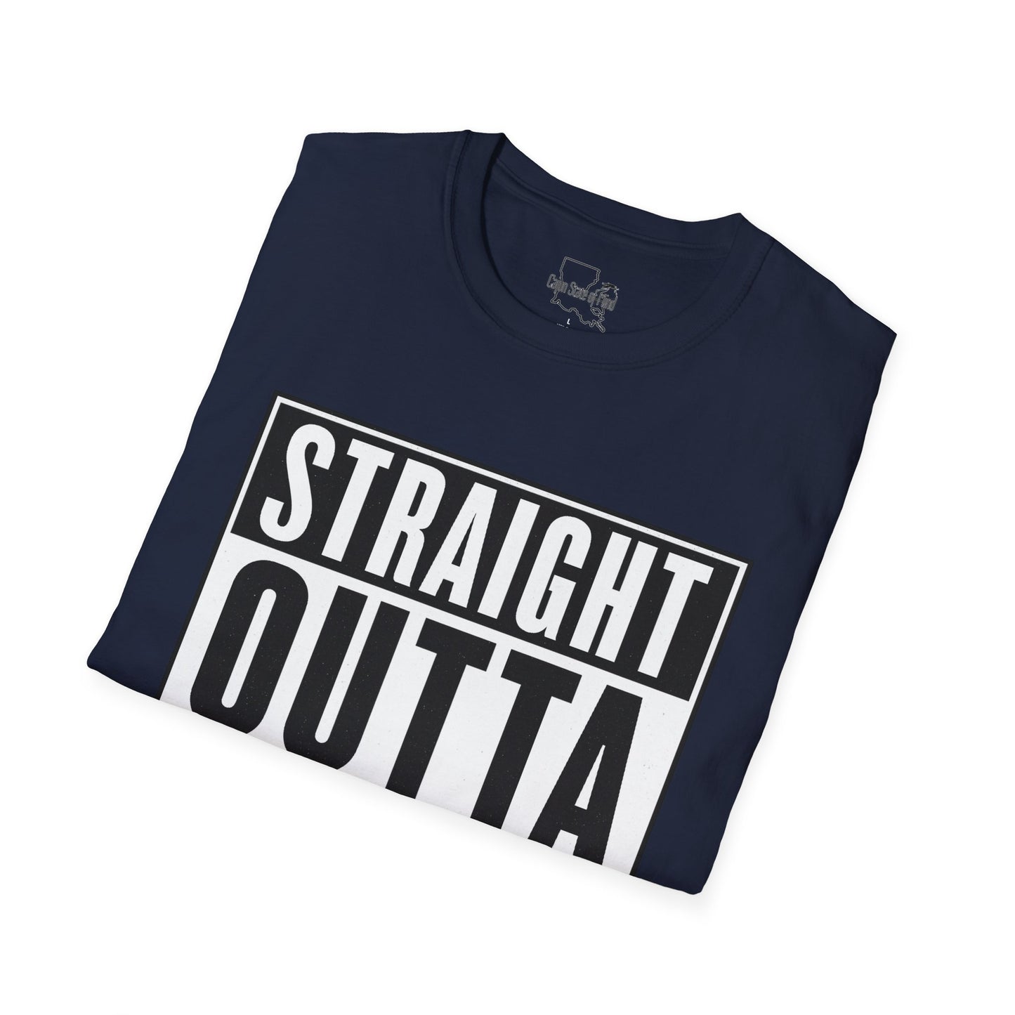 Straight Outta Dulac Unisex Softstyle T-Shirt, Funny Graphic Tee, Casual Wear, Gift for Friends, Birthday, Holiday
