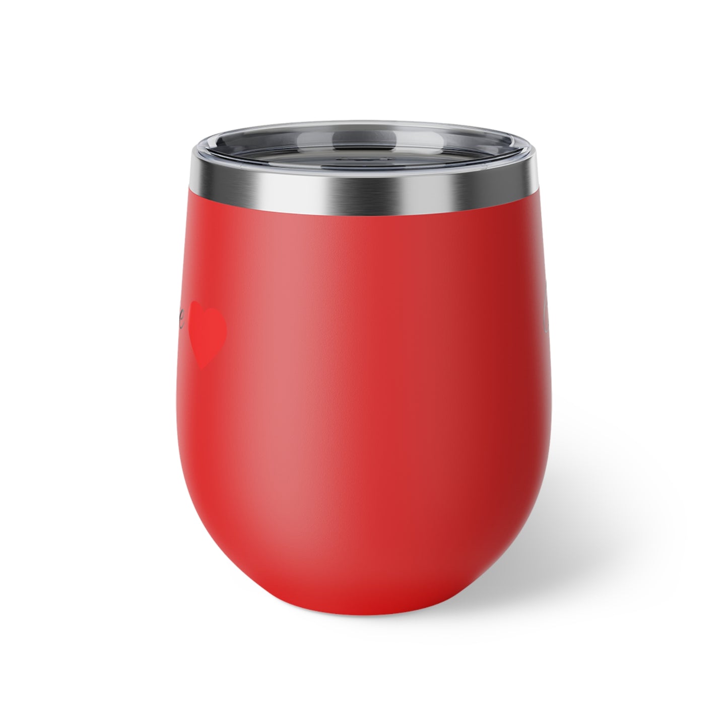 Insulated Wine Tumbler — “Coffee is My Love Language” Red 12oz