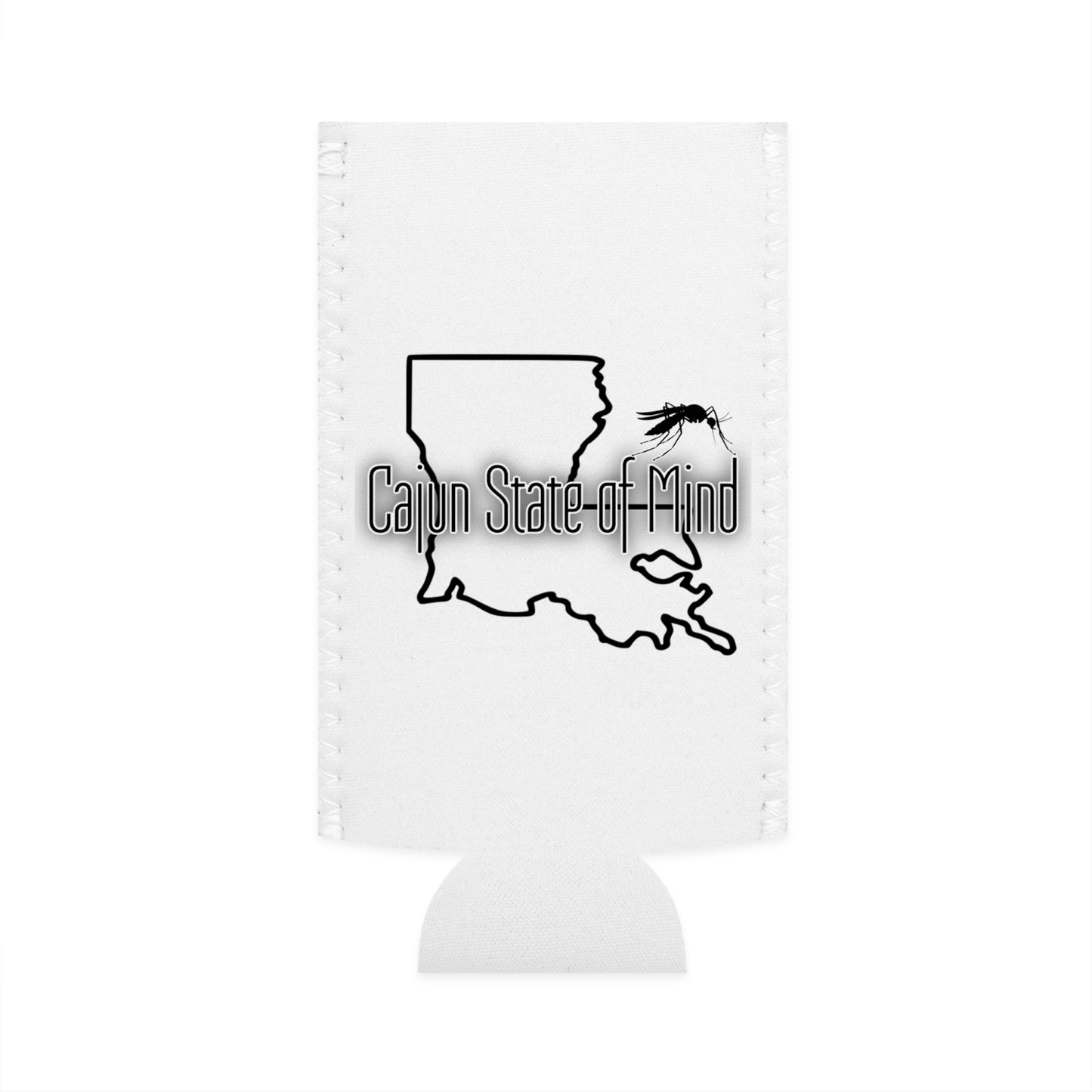 Cajun State-of-Mind Slim Can Cooler | Fun Beverage Sleeve for BBQs, Tailgating, Gifts, Summer Parties, and More