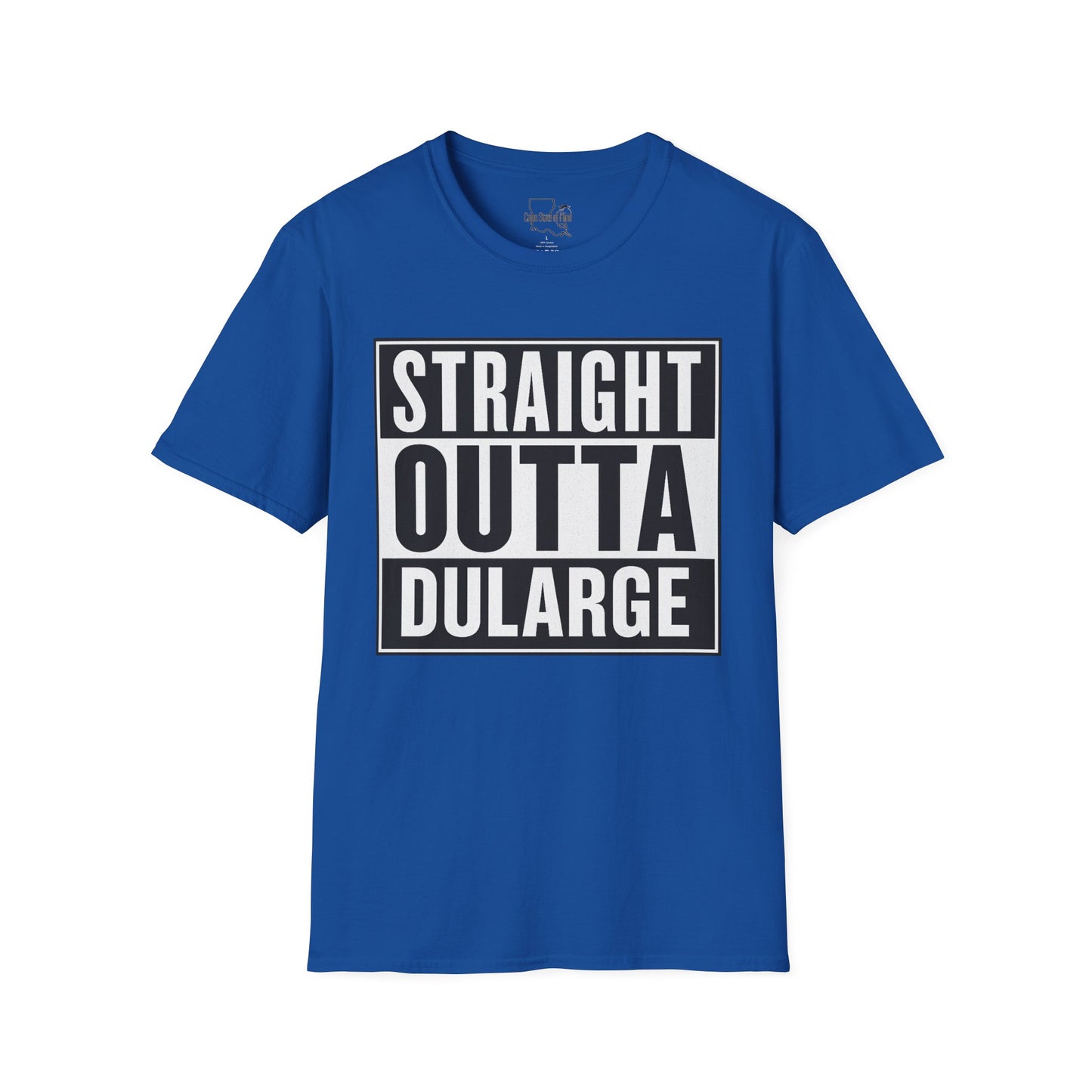 Straight Outta Dularge Unisex Softstyle T-Shirt, Casual Wear, Gift for Him/Her, Streetwear, Trendy Graphic Tee