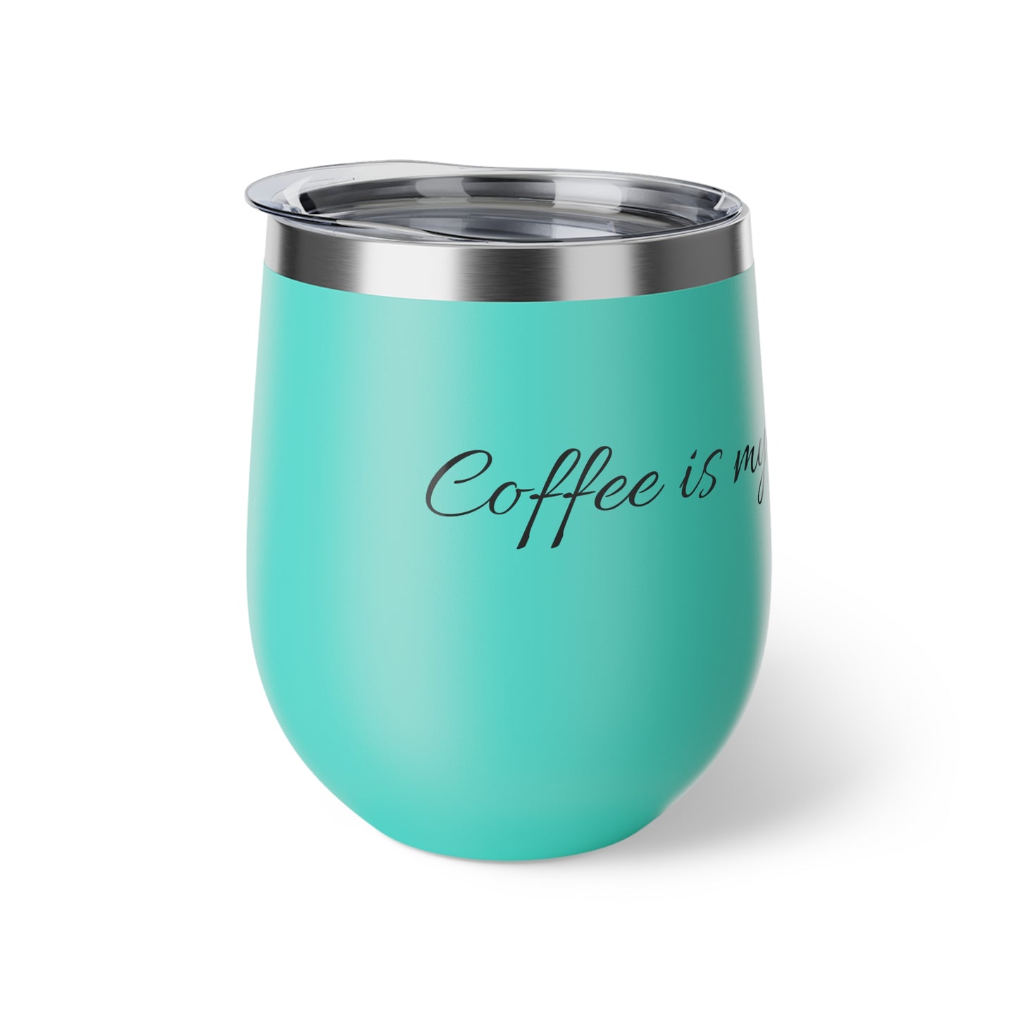Insulated Wine Tumbler — “Coffee is My Love Language” Red 12oz