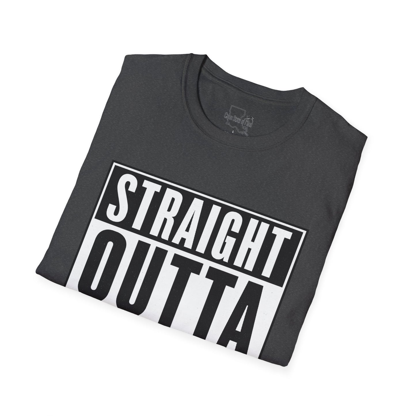 Straight Outta Dulac Unisex Softstyle T-Shirt, Funny Graphic Tee, Casual Wear, Gift for Friends, Birthday, Holiday