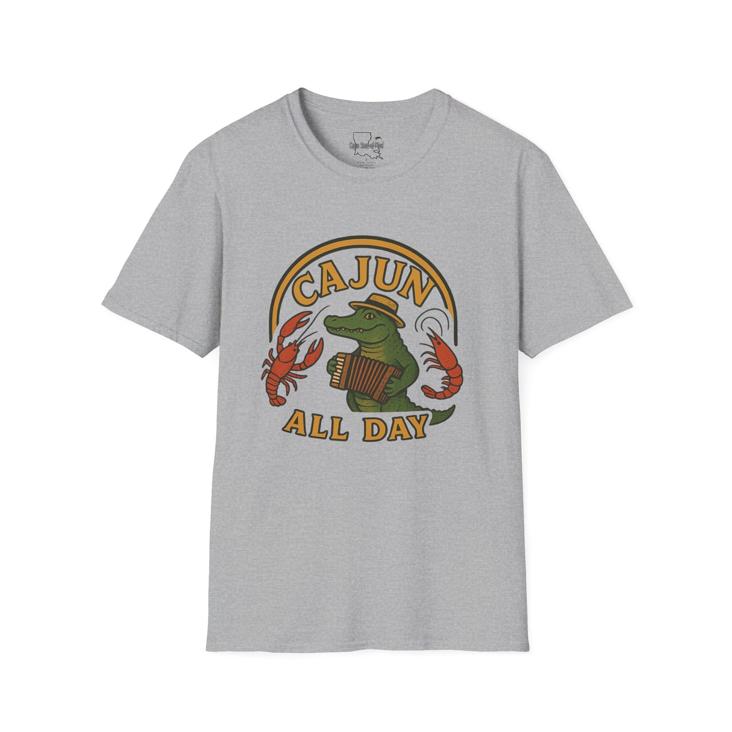 Cajun All Day T-Shirt | Unisex Softstyle Tee, Southern Pride Apparel, Louisiana Gift, Casual Wear, Unique Graphic Shirt