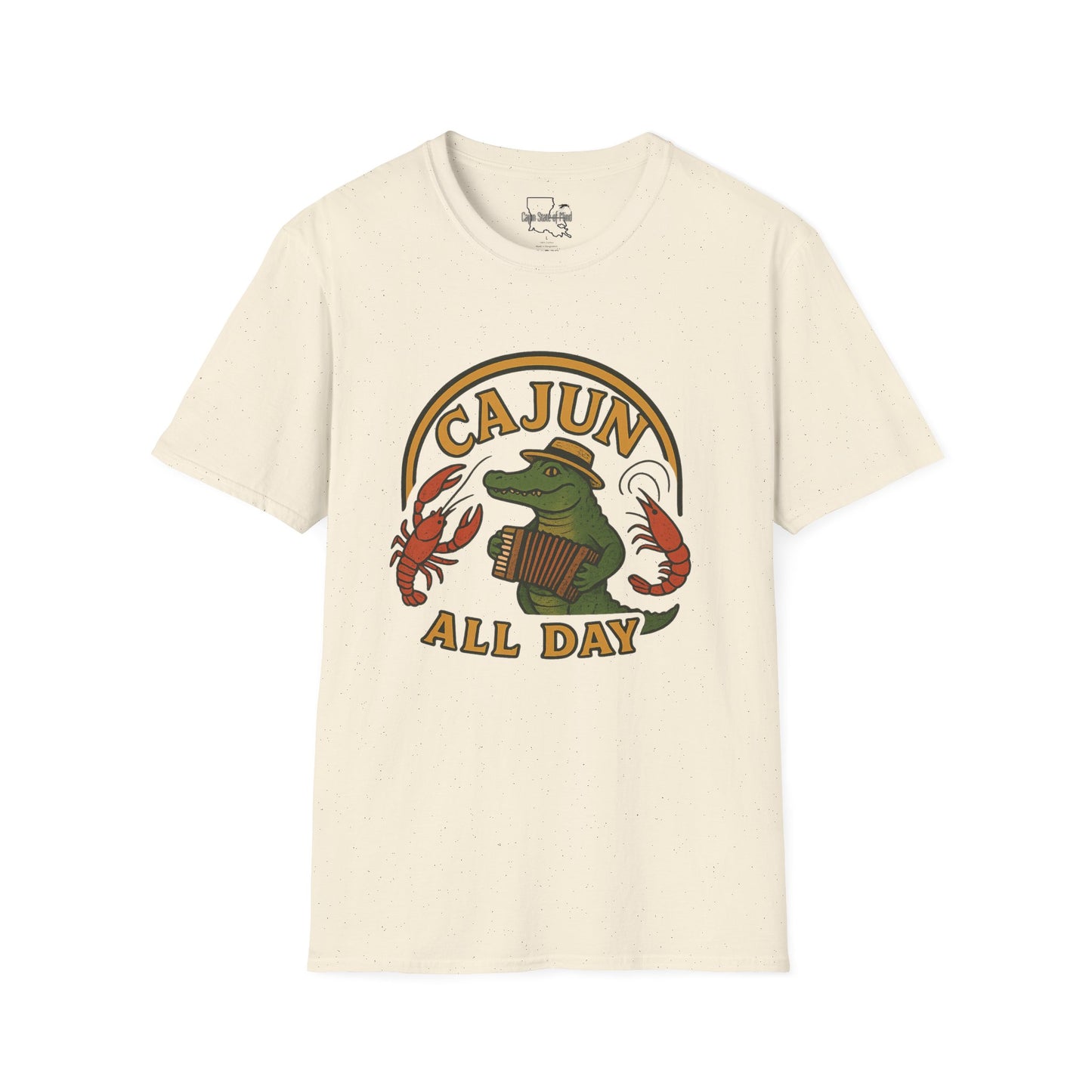 Cajun All Day T-Shirt | Unisex Softstyle Tee, Southern Pride Apparel, Louisiana Gift, Casual Wear, Unique Graphic Shirt