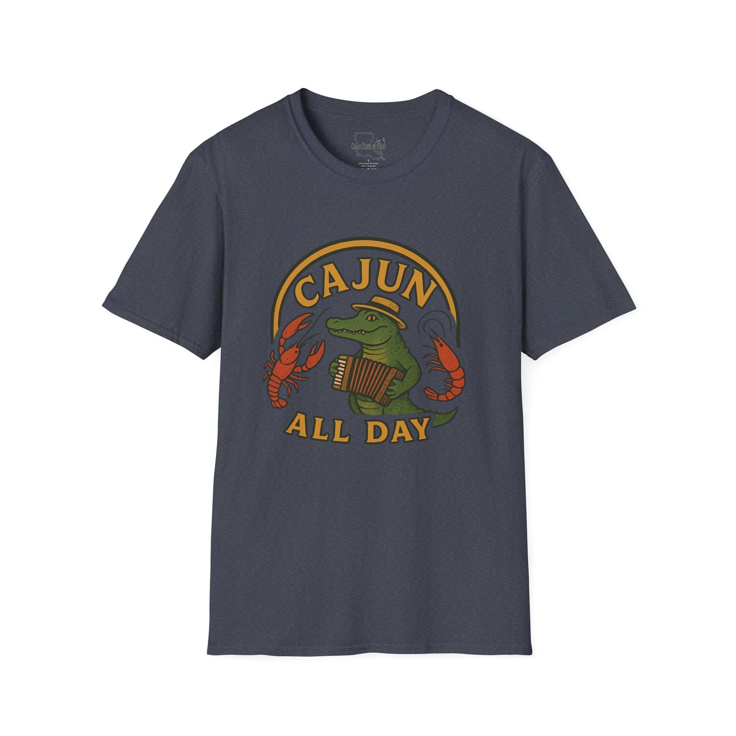Cajun All Day T-Shirt | Unisex Softstyle Tee, Southern Pride Apparel, Louisiana Gift, Casual Wear, Unique Graphic Shirt