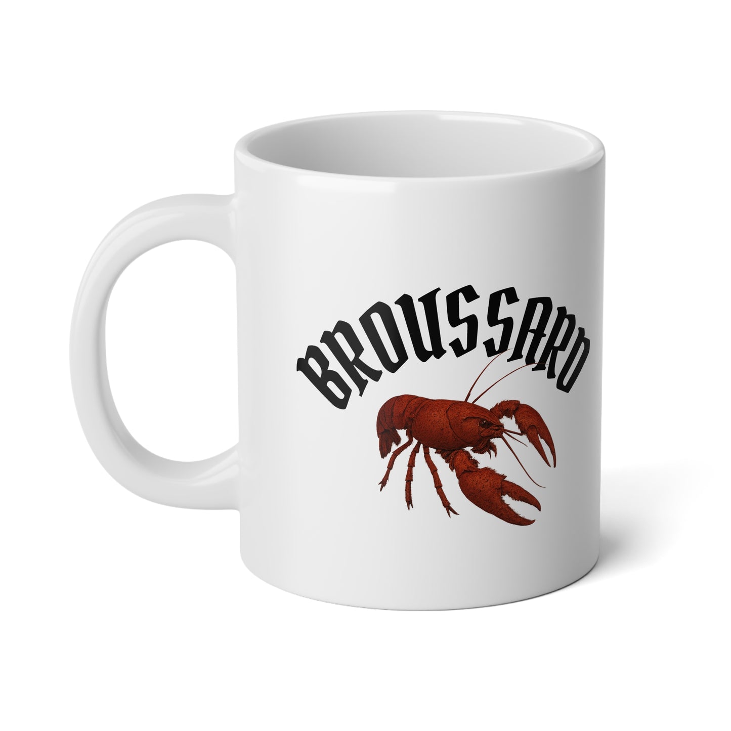 20oz Jumbo Coffee Mug — 'Broussard' crawfish mug