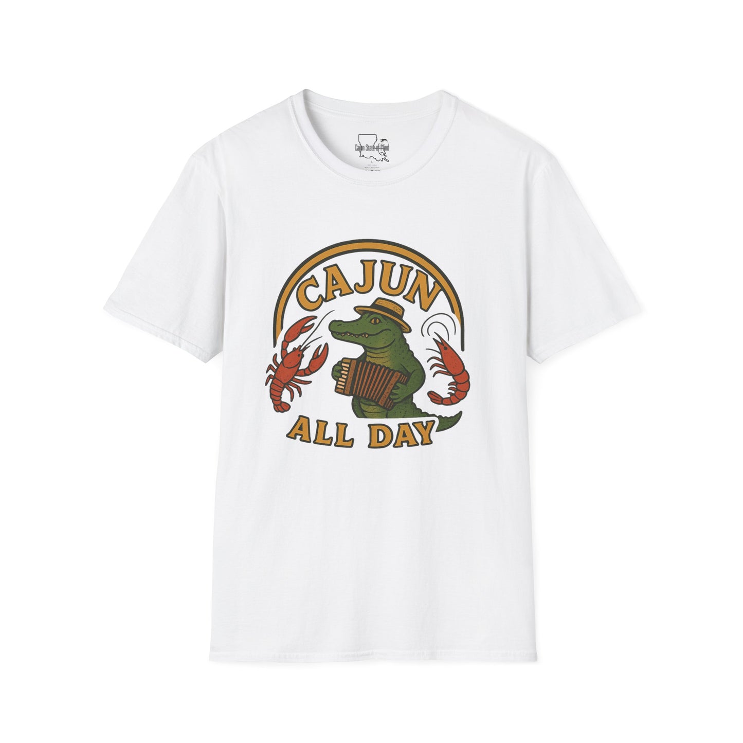 Cajun All Day T-Shirt | Unisex Softstyle Tee, Southern Pride Apparel, Louisiana Gift, Casual Wear, Unique Graphic Shirt