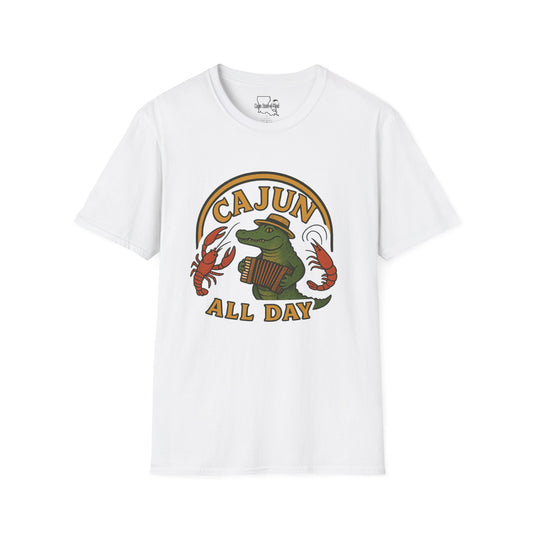 Cajun All Day T-Shirt | Unisex Softstyle Tee, Southern Pride Apparel, Louisiana Gift, Casual Wear, Unique Graphic Shirt