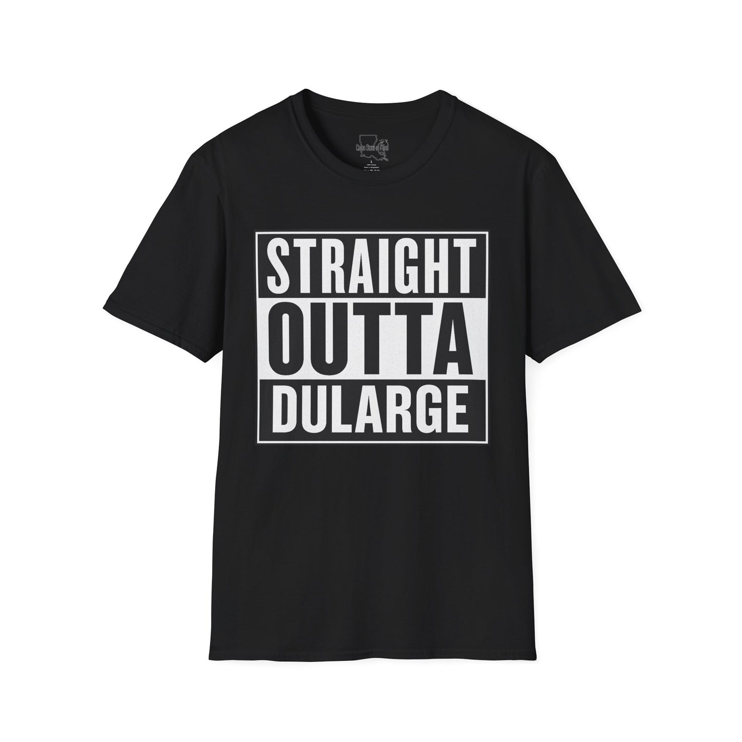 Straight Outta Dularge Unisex Softstyle T-Shirt, Casual Wear, Gift for Him/Her, Streetwear, Trendy Graphic Tee