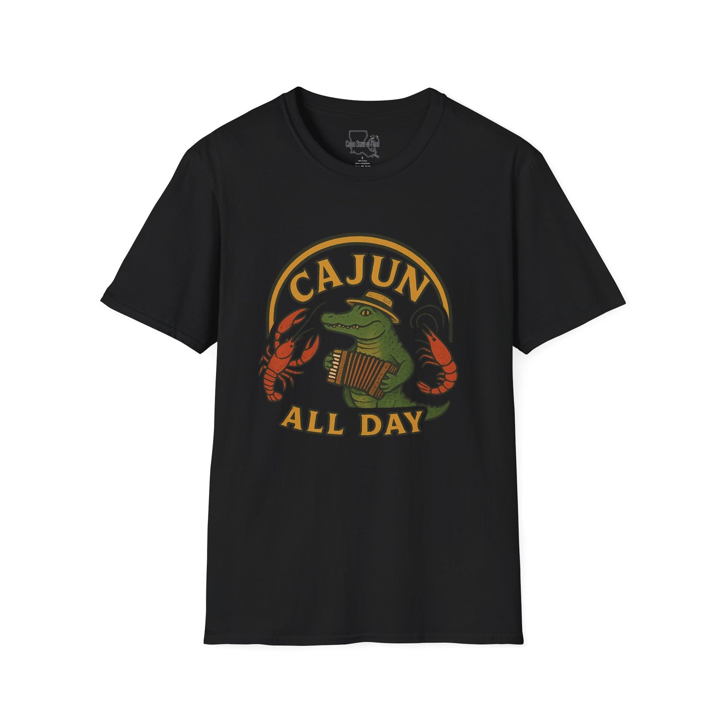 Cajun All Day T-Shirt | Unisex Softstyle Tee, Southern Pride Apparel, Louisiana Gift, Casual Wear, Unique Graphic Shirt