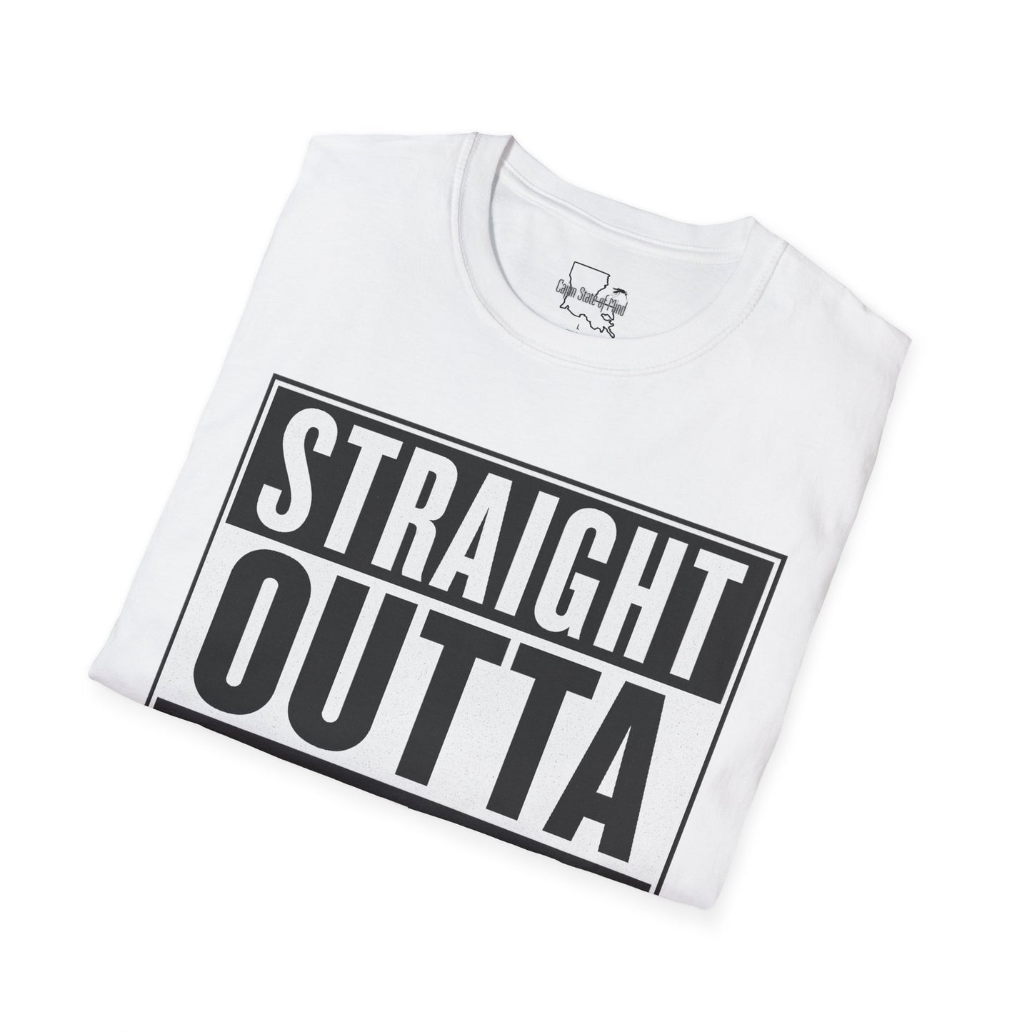 Straight Outta Dularge Unisex Softstyle T-Shirt, Casual Wear, Gift for Him/Her, Streetwear, Trendy Graphic Tee