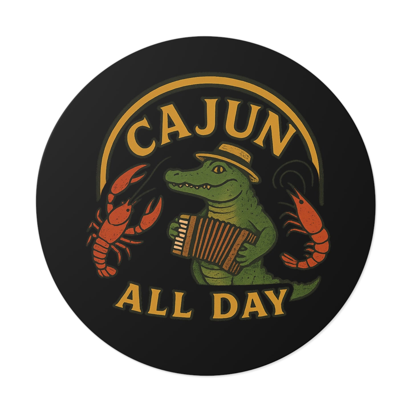Cajun All Day Vinyl Stickers - Fun Decor, Louisiana Pride, Gift for Foodie, Party Favor, Customizable Stickers