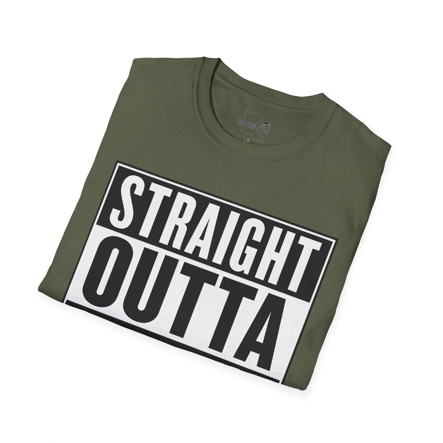 Straight Outta Chauvin T-Shirt, Unisex Softstyle Tee, Fun Graphic Shirt, Gift for Humor Lovers, Casual Everyday Wear
