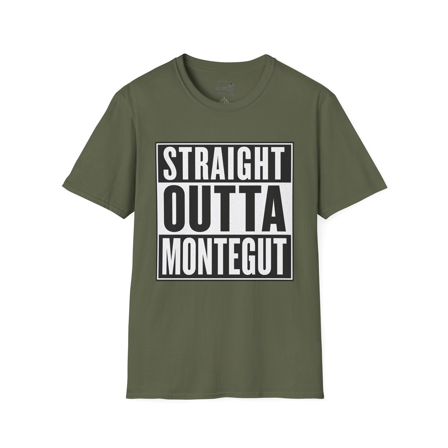 Straight Outta Montegut Unisex T-Shirt | Cool Casual Wear, Gift for Friends, Streetwear, Fun Statement Tee, Everyday Comfort