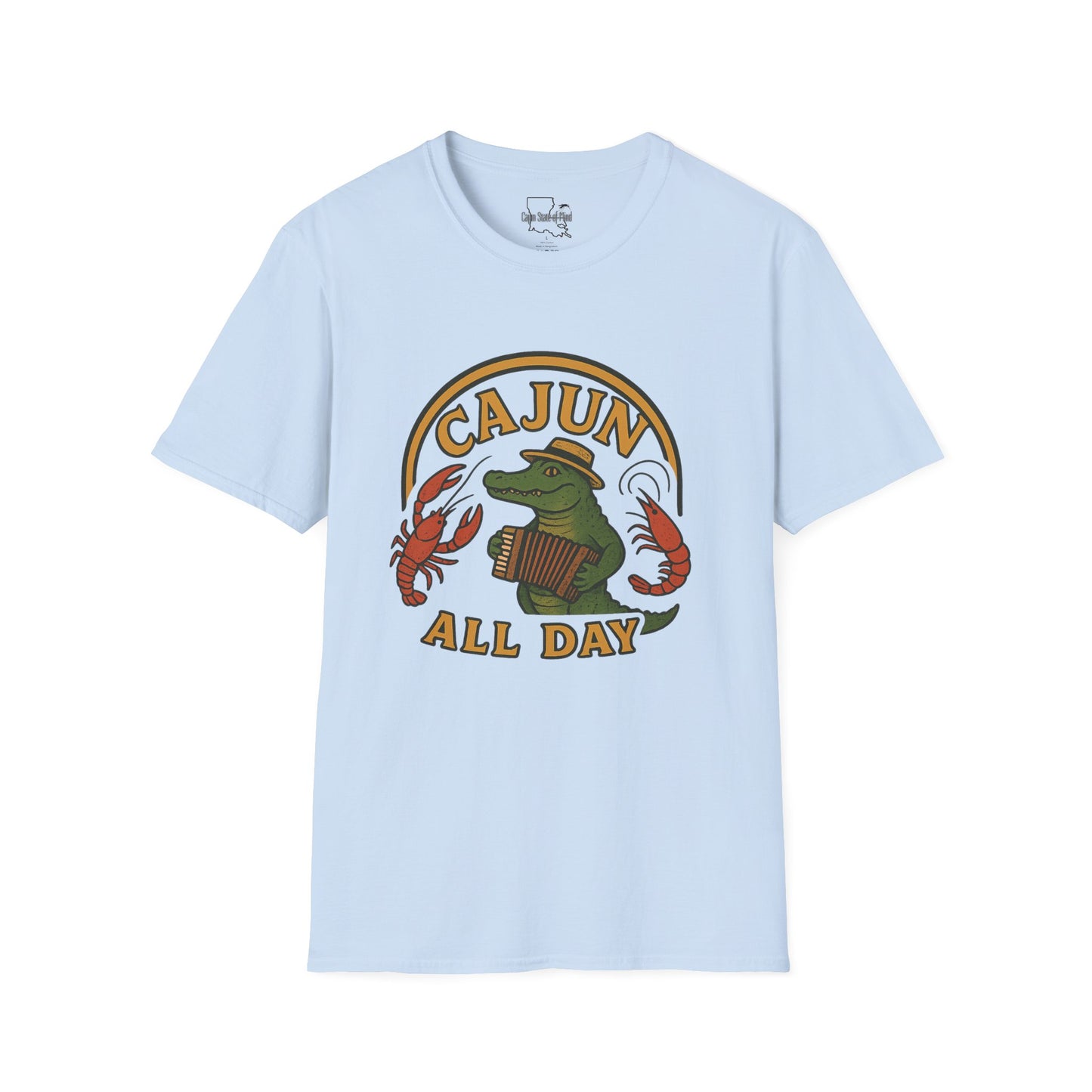 Cajun All Day T-Shirt | Unisex Softstyle Tee, Southern Pride Apparel, Louisiana Gift, Casual Wear, Unique Graphic Shirt