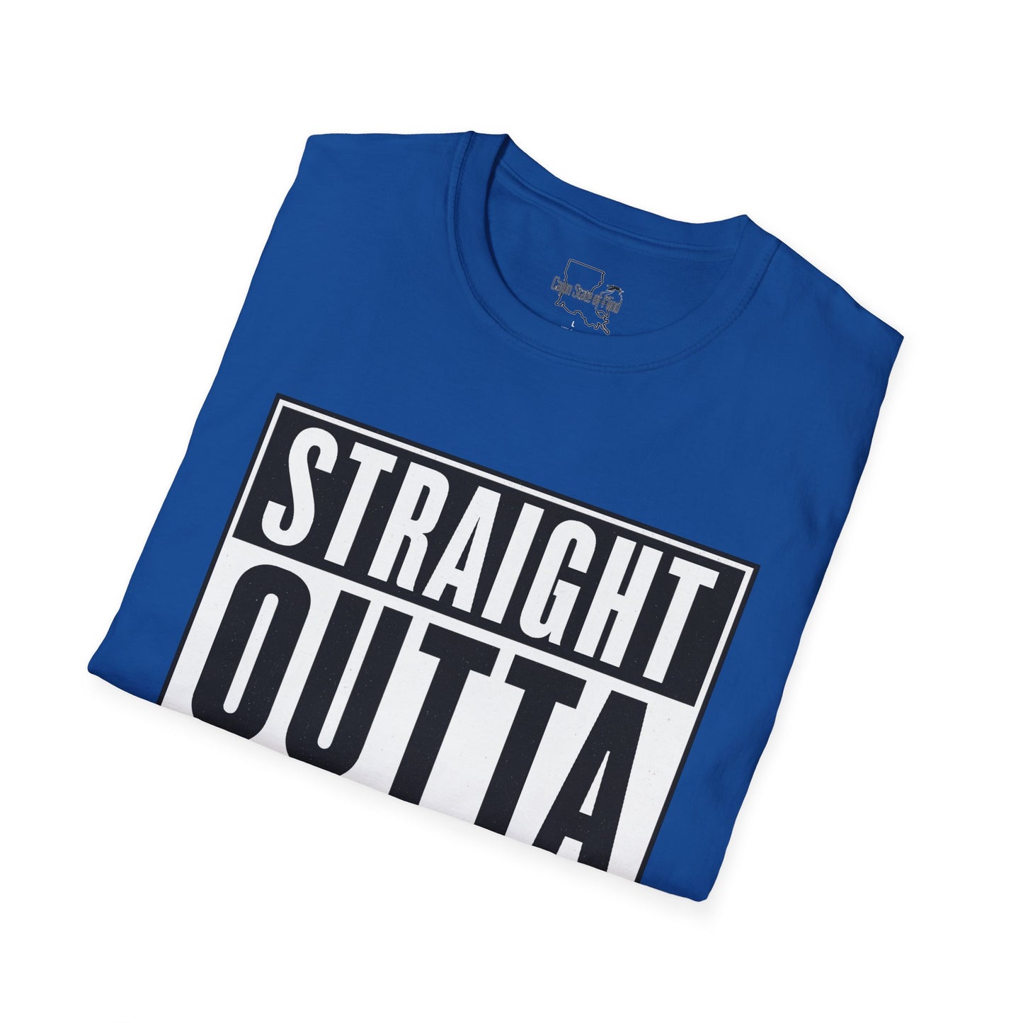 Straight Outta Dulac Unisex Softstyle T-Shirt, Funny Graphic Tee, Casual Wear, Gift for Friends, Birthday, Holiday
