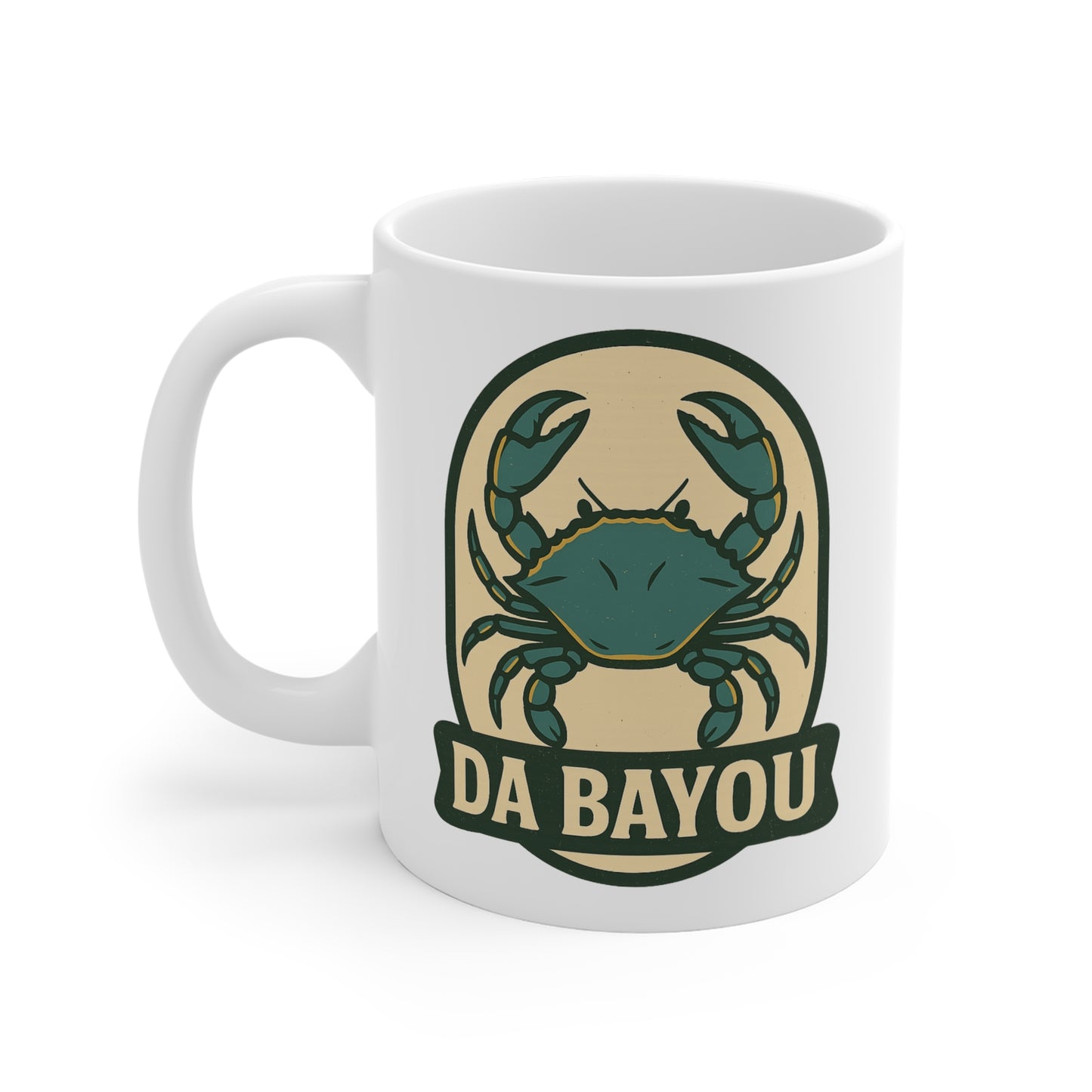 Bayou Crab Mug, Unique Coffee Cup for Seafood Lovers, Gift for Crab Fans, Home Kitchen Decor, New Orleans Theme