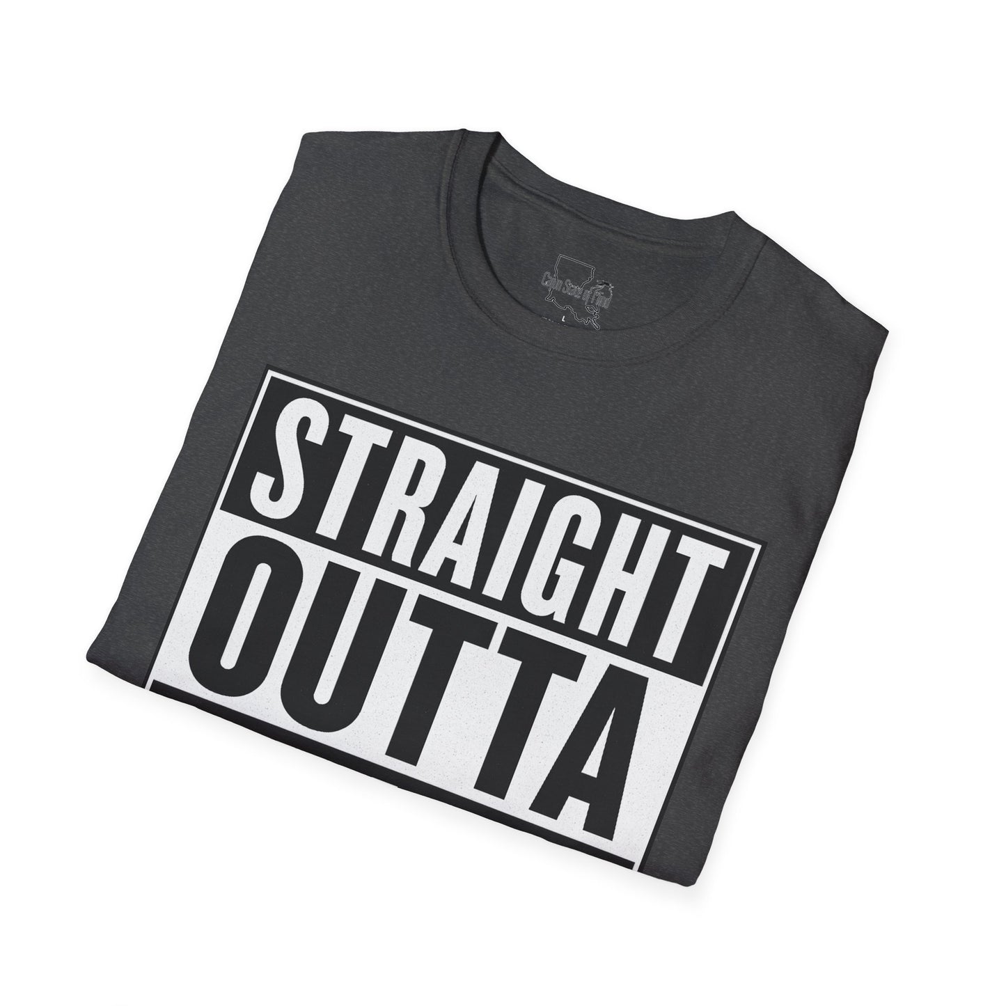Straight Outta Dularge Unisex Softstyle T-Shirt, Casual Wear, Gift for Him/Her, Streetwear, Trendy Graphic Tee