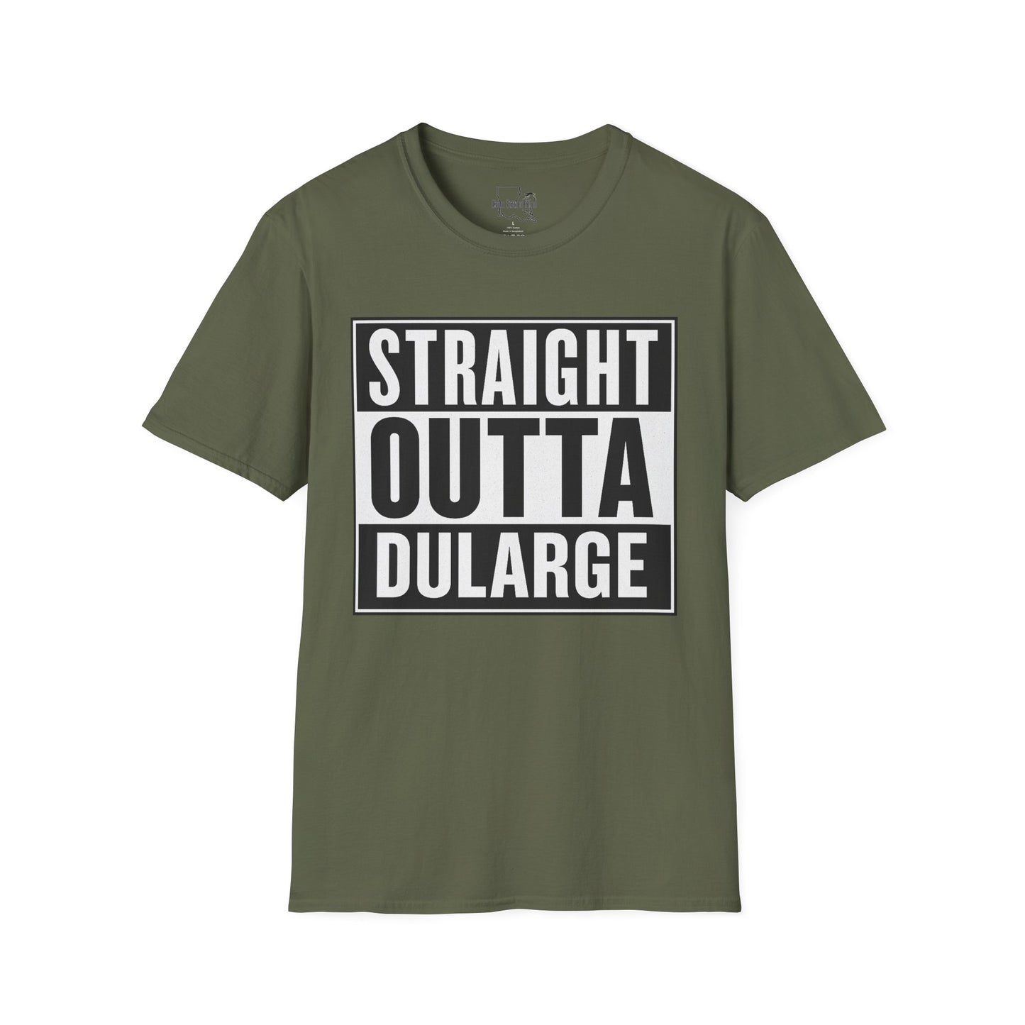 Straight Outta Dularge Unisex Softstyle T-Shirt, Casual Wear, Gift for Him/Her, Streetwear, Trendy Graphic Tee